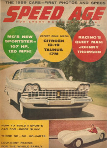 SPEED AGE 1958 NOV - MG SPORTSTER, CITROEN ID 19, TANIS 17M JOHNNY THOMPSON
